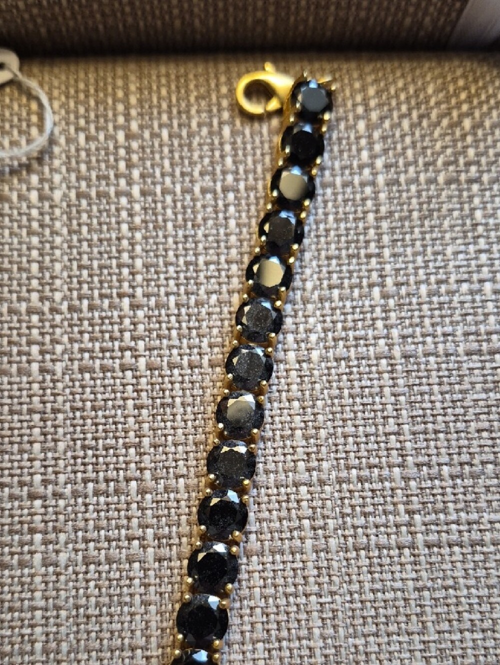 Park Lane Black Crystal and Gold Tennis Bracelet - Picture 3 of 3